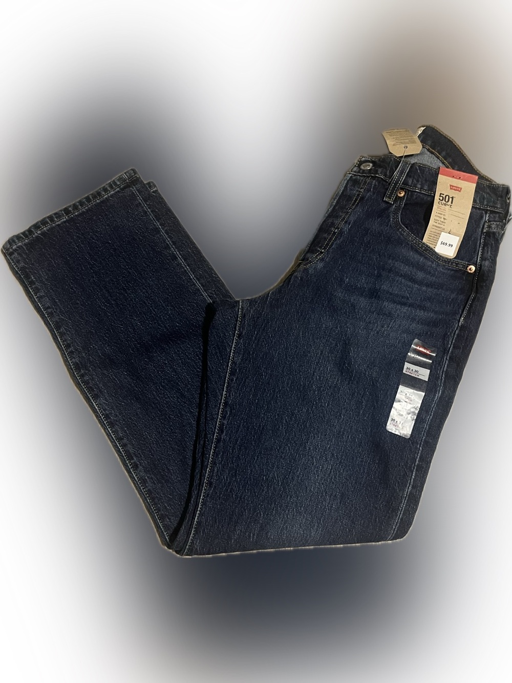 Levi's 501 Straight Leg Jeans in Dark Indigo Blue